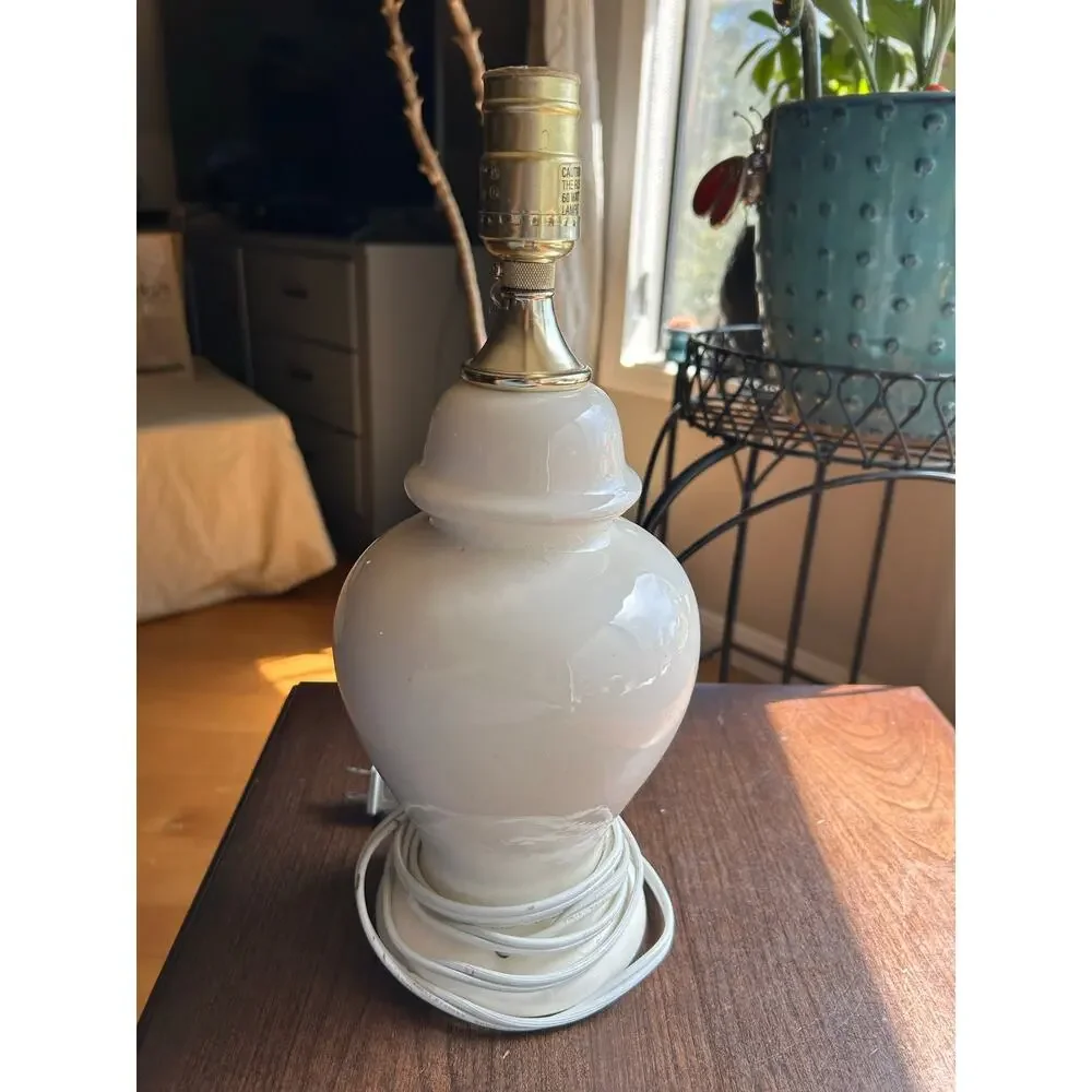 Vintage Ceramic nightlight Lamp Stars Cut Out No Shade
